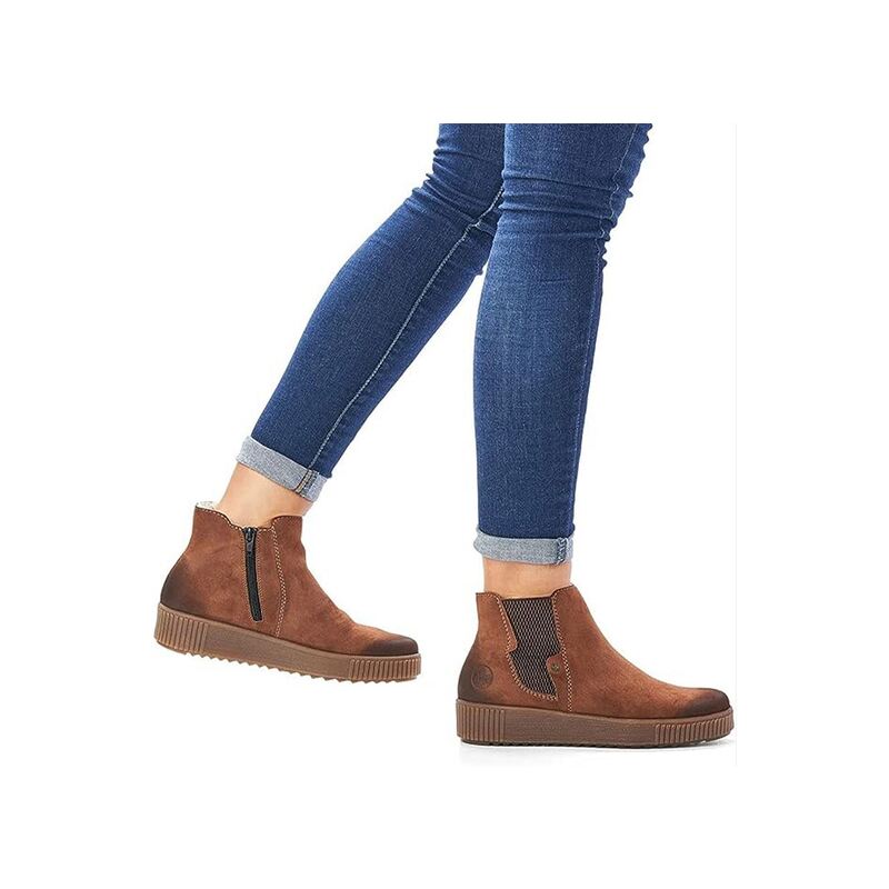 Y6461 Camel, Chelsea boots Rieker