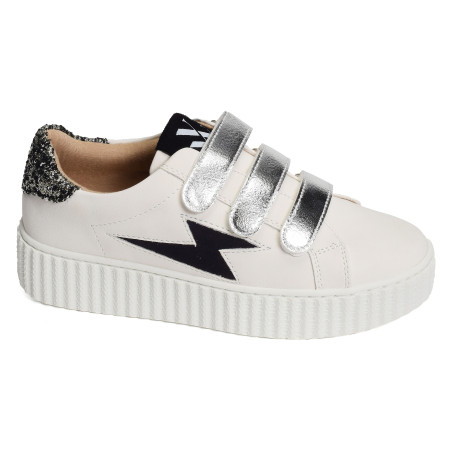 POMELINE Blanc Argent, Sneakers basses Vanessa Wu