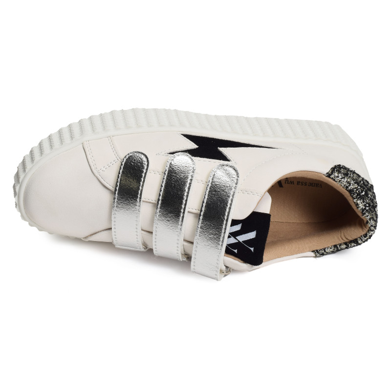 POMELINE Blanc Argent, Sneakers basses Vanessa Wu