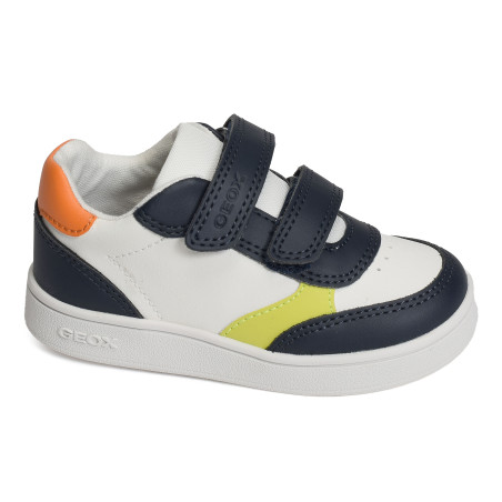 B ECLYPER A BOY Marine Blanc, Chaussures à Scratch Geox