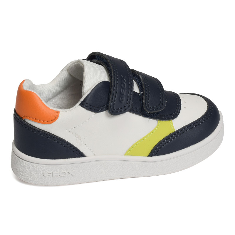 B ECLYPER A BOY Marine Blanc, Chaussures à Scratch Geox