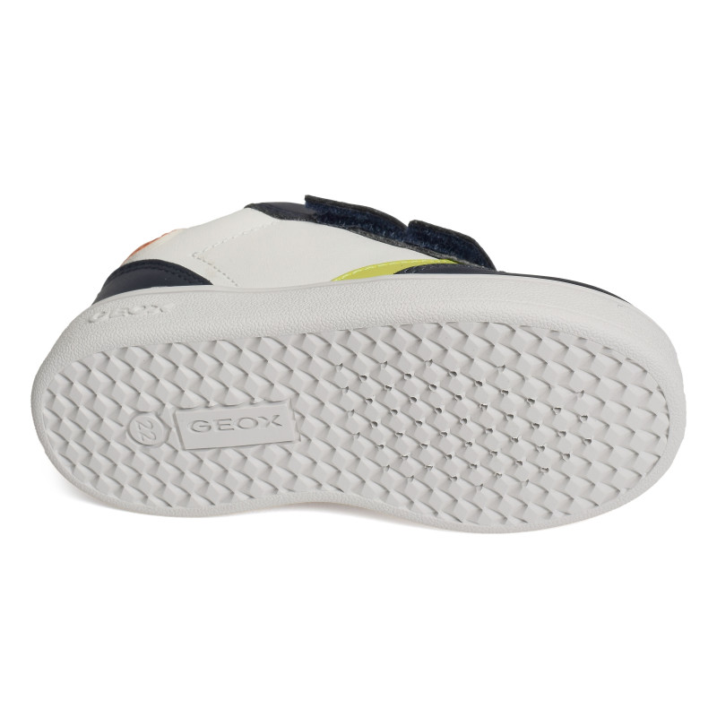 B ECLYPER A BOY Marine Blanc, Chaussures à Scratch Geox