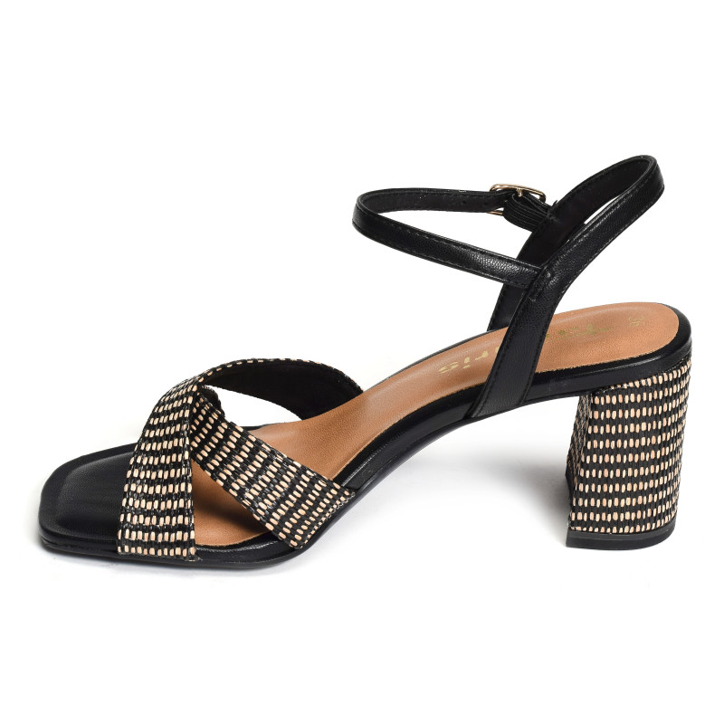 28320 Noir, Nu-Pieds à talon Tamaris