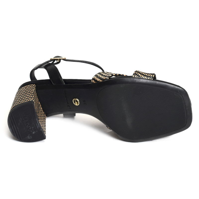28320 Noir, Nu-Pieds à talon Tamaris