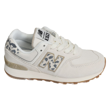 PC574 Blanc Léopard, Baskets running New Balance