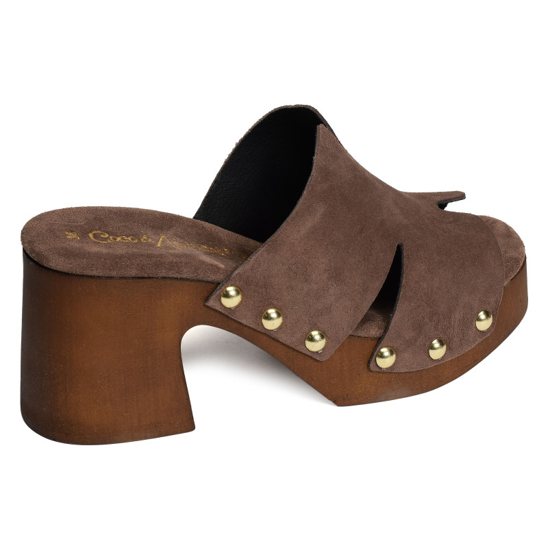CARBUCCIA Chocolat, Mules Coco & Abricot