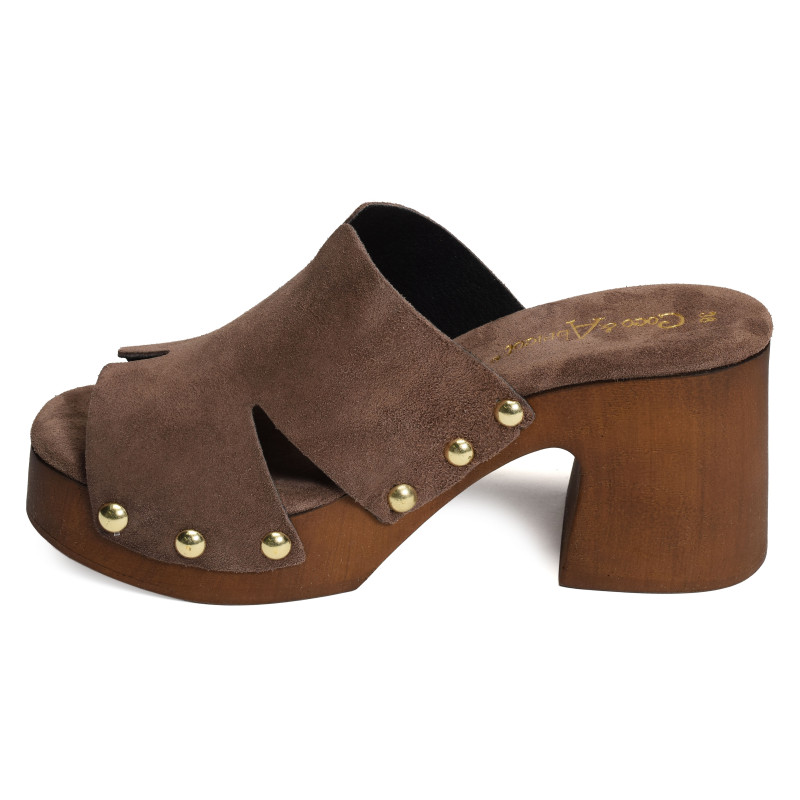 CARBUCCIA Chocolat, Mules Coco & Abricot