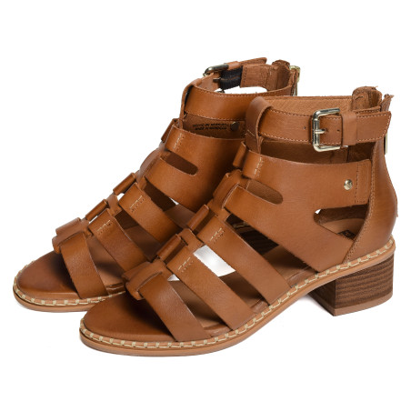 BLANES 1823 Camel, Nu-Pieds à talon Pikolinos
