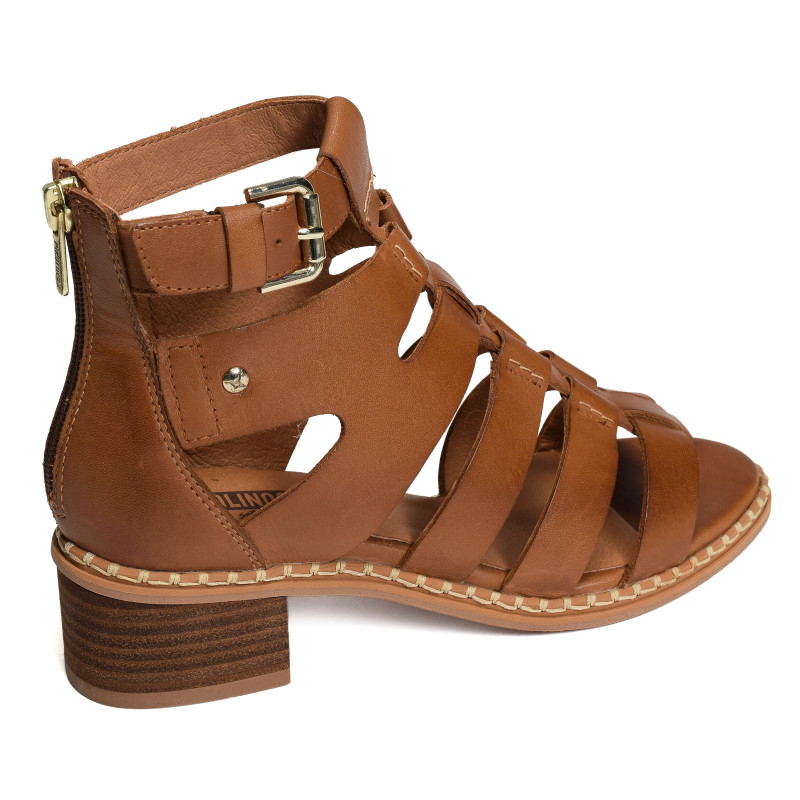 BLANES 1823 Camel, Nu-Pieds à talon Pikolinos