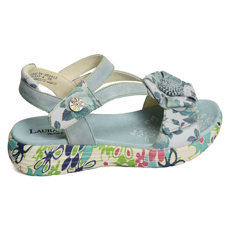 SANAO 04 Bleu Ciel, Nu-Pieds à plateforme Laura Vita
