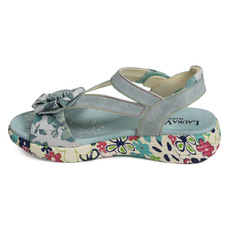 SANAO 04 Bleu Ciel, Nu-Pieds à plateforme Laura Vita