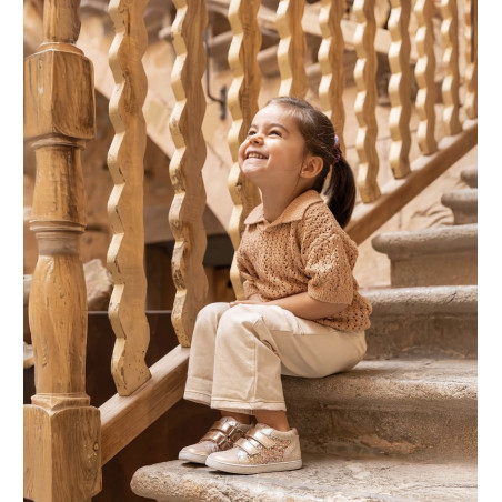 MOUSSE EASY TOP Nude, Chaussures à Scratch Pom d'Api