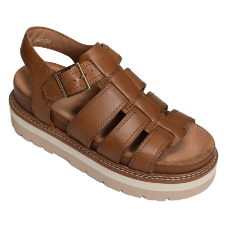 ORIANNA TWIST Tan, Nu-Pieds à plateforme Clarks