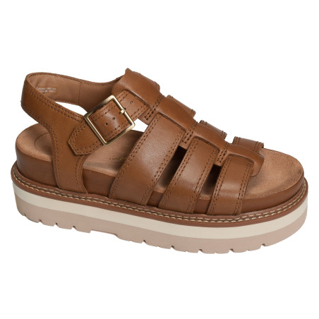 ORIANNA TWIST Tan, Nu-Pieds à plateforme Clarks