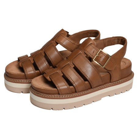 ORIANNA TWIST Tan, Nu-Pieds à plateforme Clarks