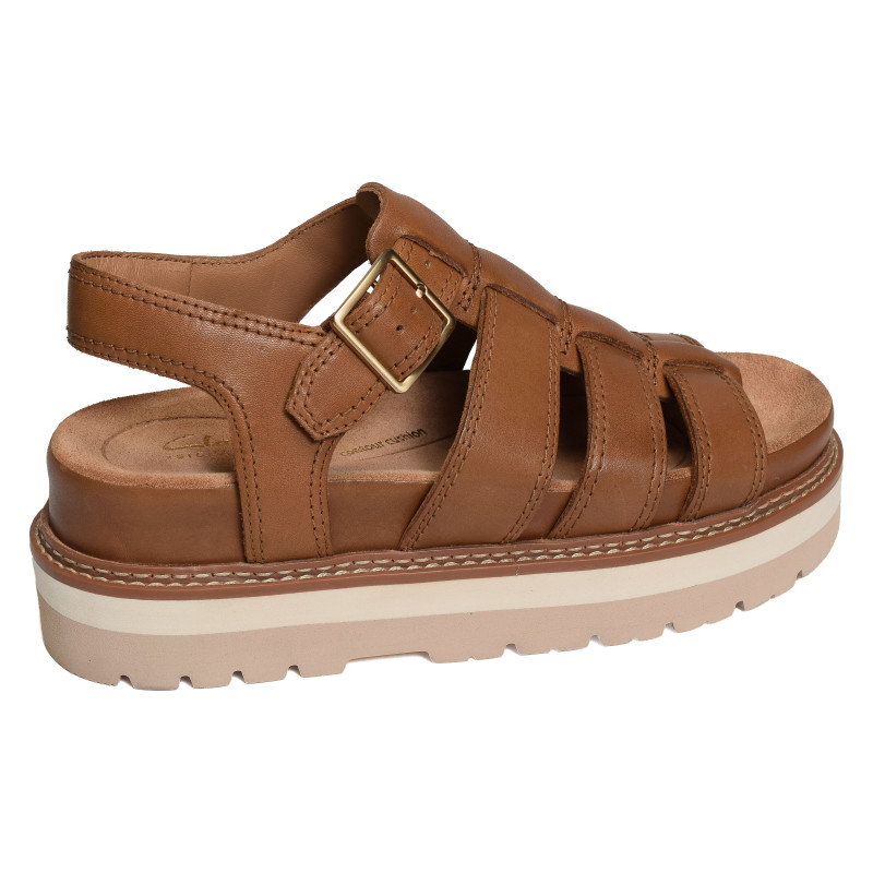 ORIANNA TWIST Tan, Nu-Pieds à plateforme Clarks