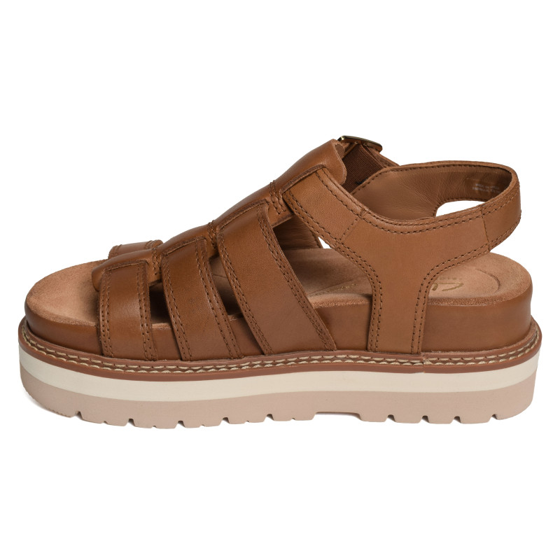 ORIANNA TWIST Tan, Nu-Pieds à plateforme Clarks
