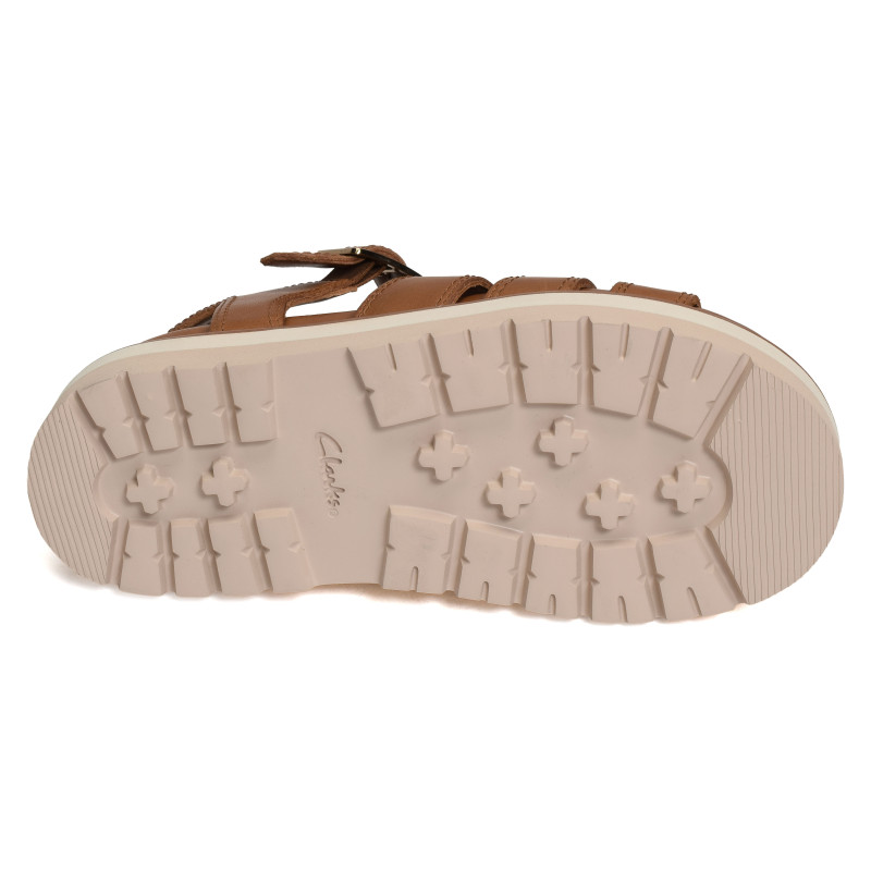 ORIANNA TWIST Tan, Nu-Pieds à plateforme Clarks
