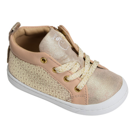 KIKKO BASE Beige Platine, Chaussures à Lacets Shoopom
