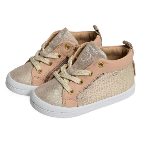 KIKKO BASE Beige Platine, Chaussures à Lacets Shoopom