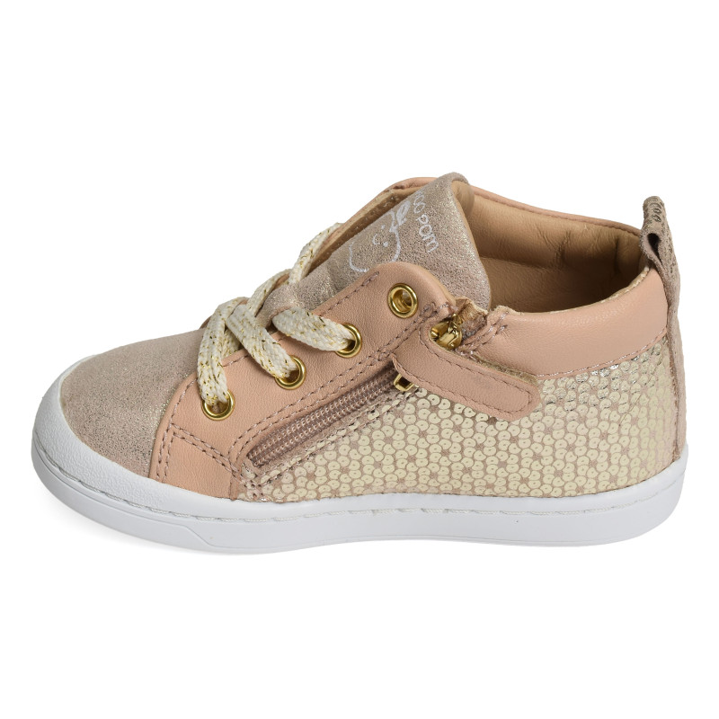 KIKKO BASE Beige Platine, Chaussures à Lacets Shoopom