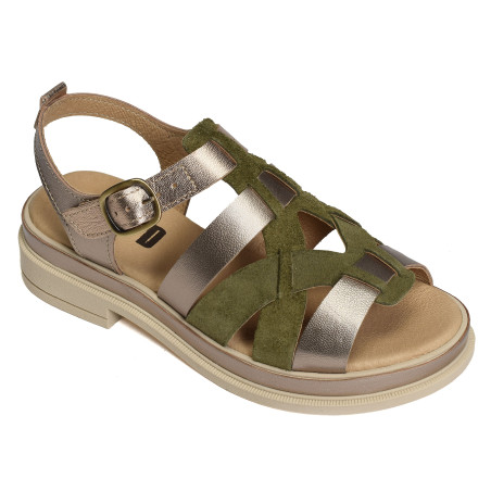 DAHO Kaki, Nu-Pieds à talon MKD