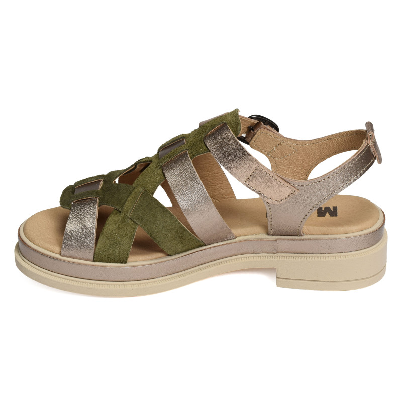 DAHO Kaki, Nu-Pieds à talon MKD