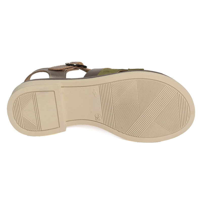 DAHO Kaki, Nu-Pieds à talon MKD