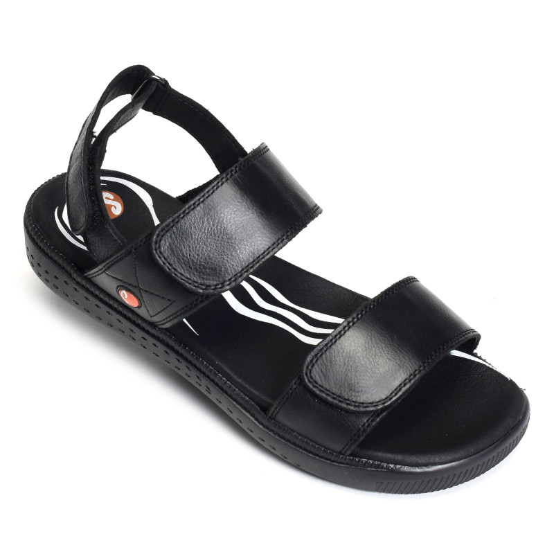 INDU Noir, Sandales plates Softinos