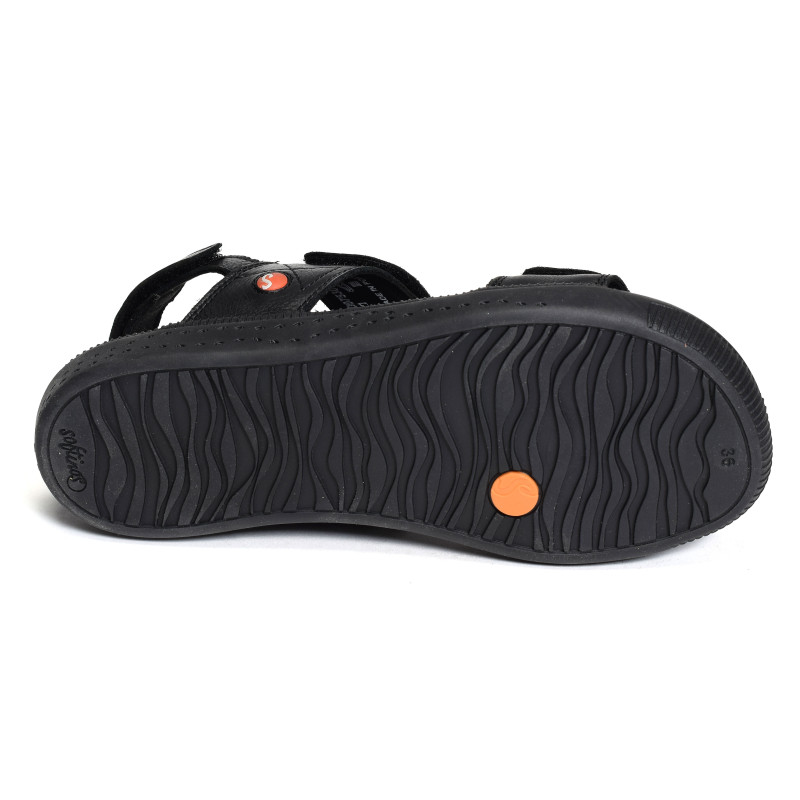 INDU Noir, Sandales plates Softinos
