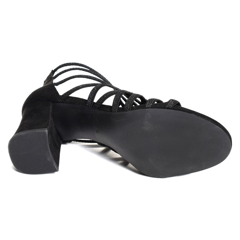 28384 Noir, Nu-Pieds à talon Marco Tozzi
