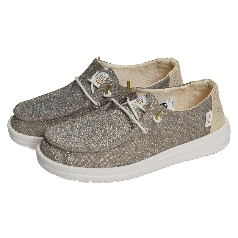 WENDY METALLIC SPARKLE Gold, Slip-On HeyDude