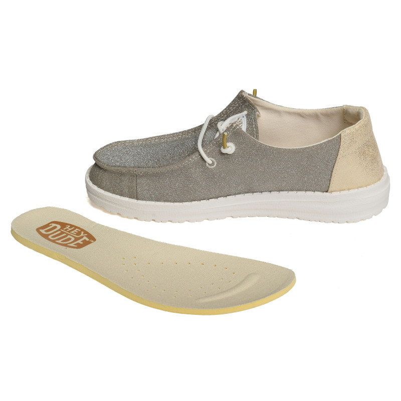WENDY METALLIC SPARKLE Gold, Slip-On HeyDude