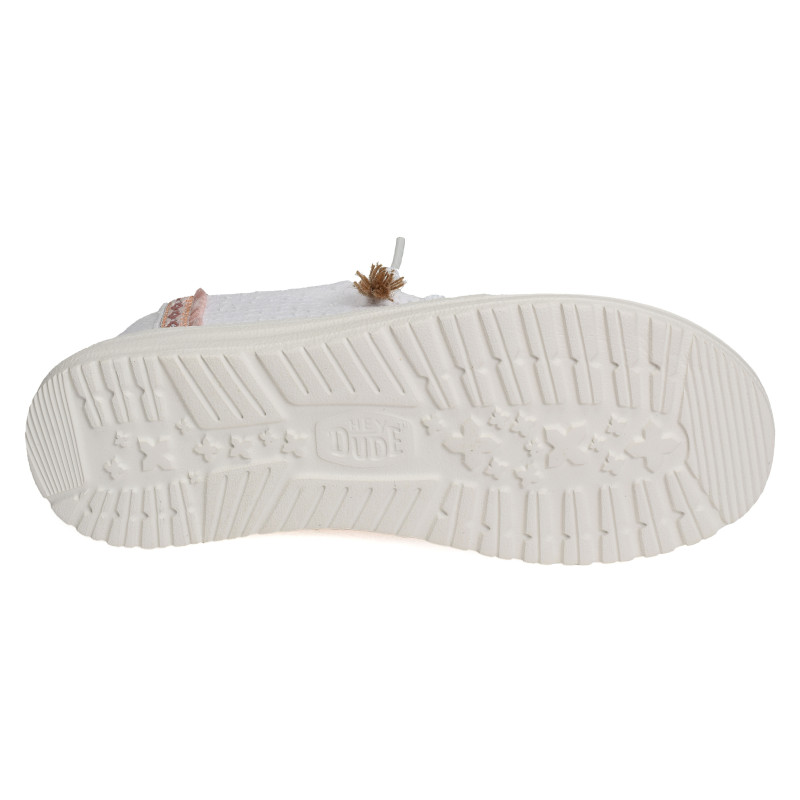 WENDY PERF CANVAS Blanc, Slip-On HeyDude