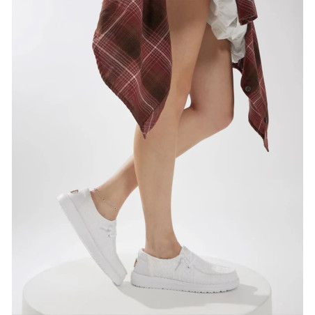 WENDY CROCHET LACE Blanc, Slip-On HeyDude