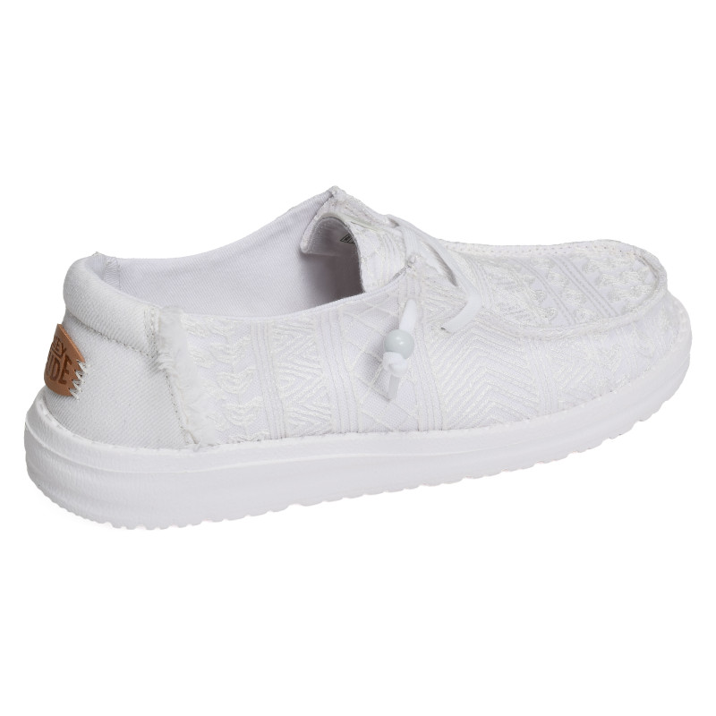 WENDY CROCHET LACE Blanc, Slip-On HeyDude
