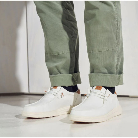 PAUL CANVAS Blanc, Slip-On HeyDude