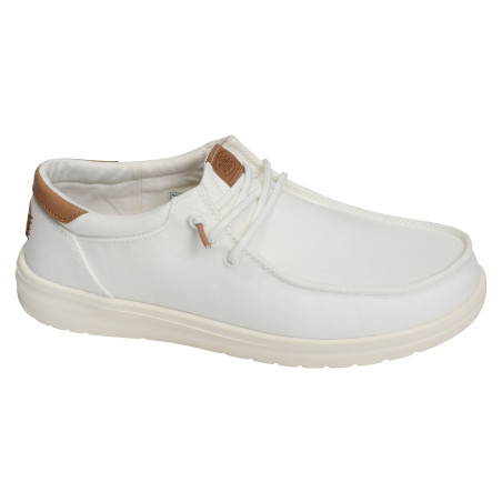 PAUL CANVAS Blanc, Slip-On HeyDude