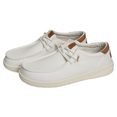 PAUL CANVAS Blanc, Slip-On HeyDude