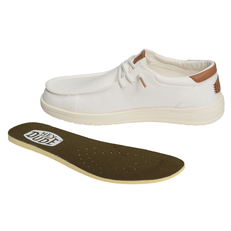 PAUL CANVAS Blanc, Slip-On HeyDude