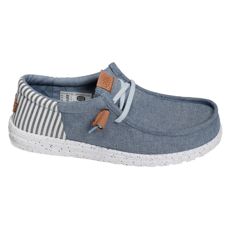 WALLY FUNK SEERSUCKER Denim, Slip-On HeyDude