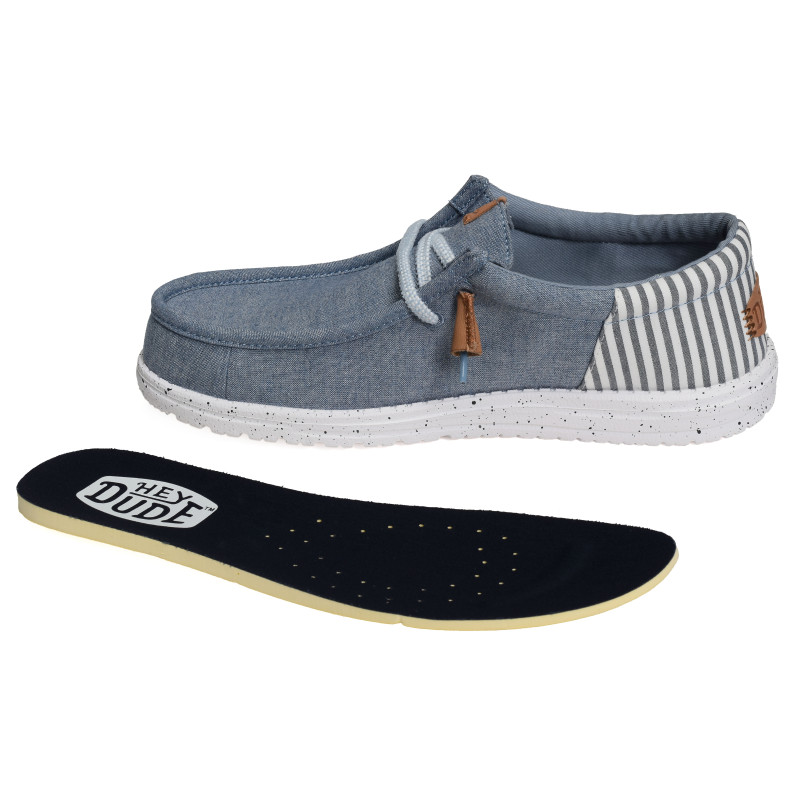 WALLY FUNK SEERSUCKER Denim, Slip-On HeyDude