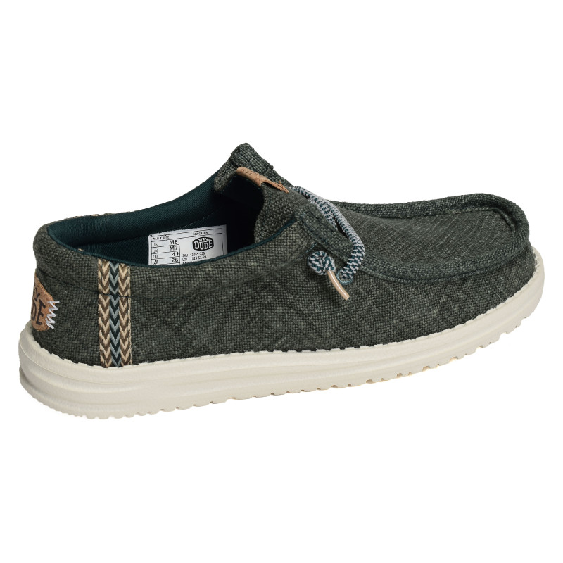 WALLY JUTE Vert, Slip-On HeyDude