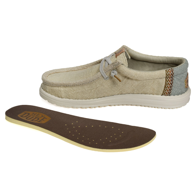 WALLY JUTE Stone, Slip-On HeyDude