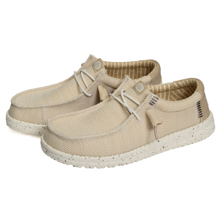WALLY STRETCH SOX Beige, Slip-On HeyDude