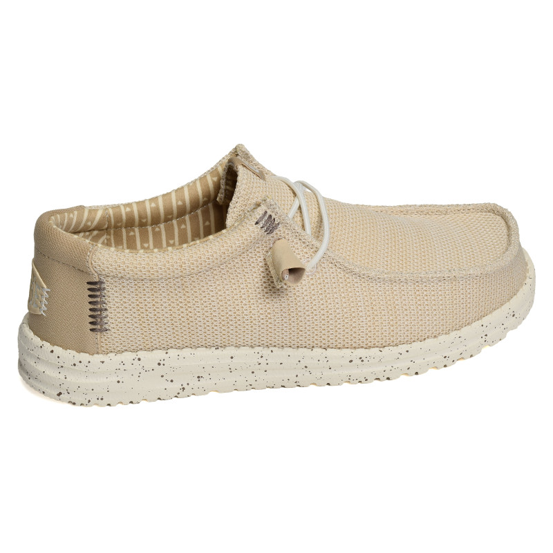 WALLY STRETCH SOX Beige, Slip-On HeyDude