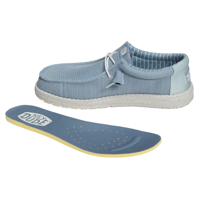 WALLY STRETCH SOX Bleu, Slip-On HeyDude