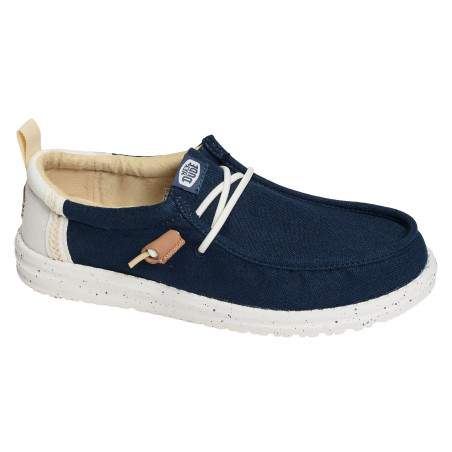 WALLY SUMMER LINEN Marine, Slip-On HeyDude
