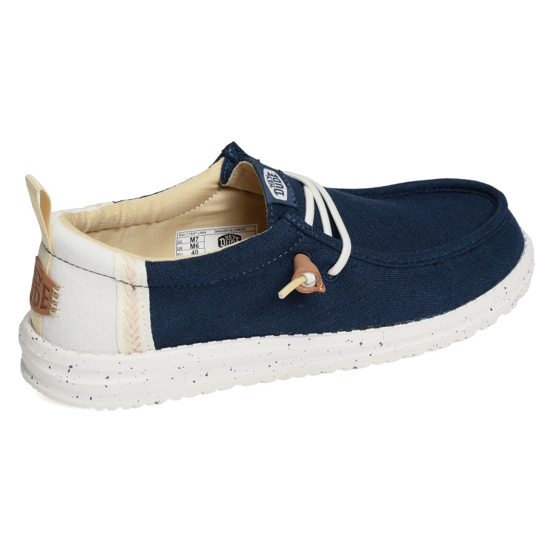 WALLY SUMMER LINEN Marine, Slip-On HeyDude