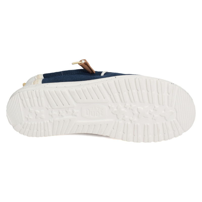 WALLY SUMMER LINEN Marine, Slip-On HeyDude
